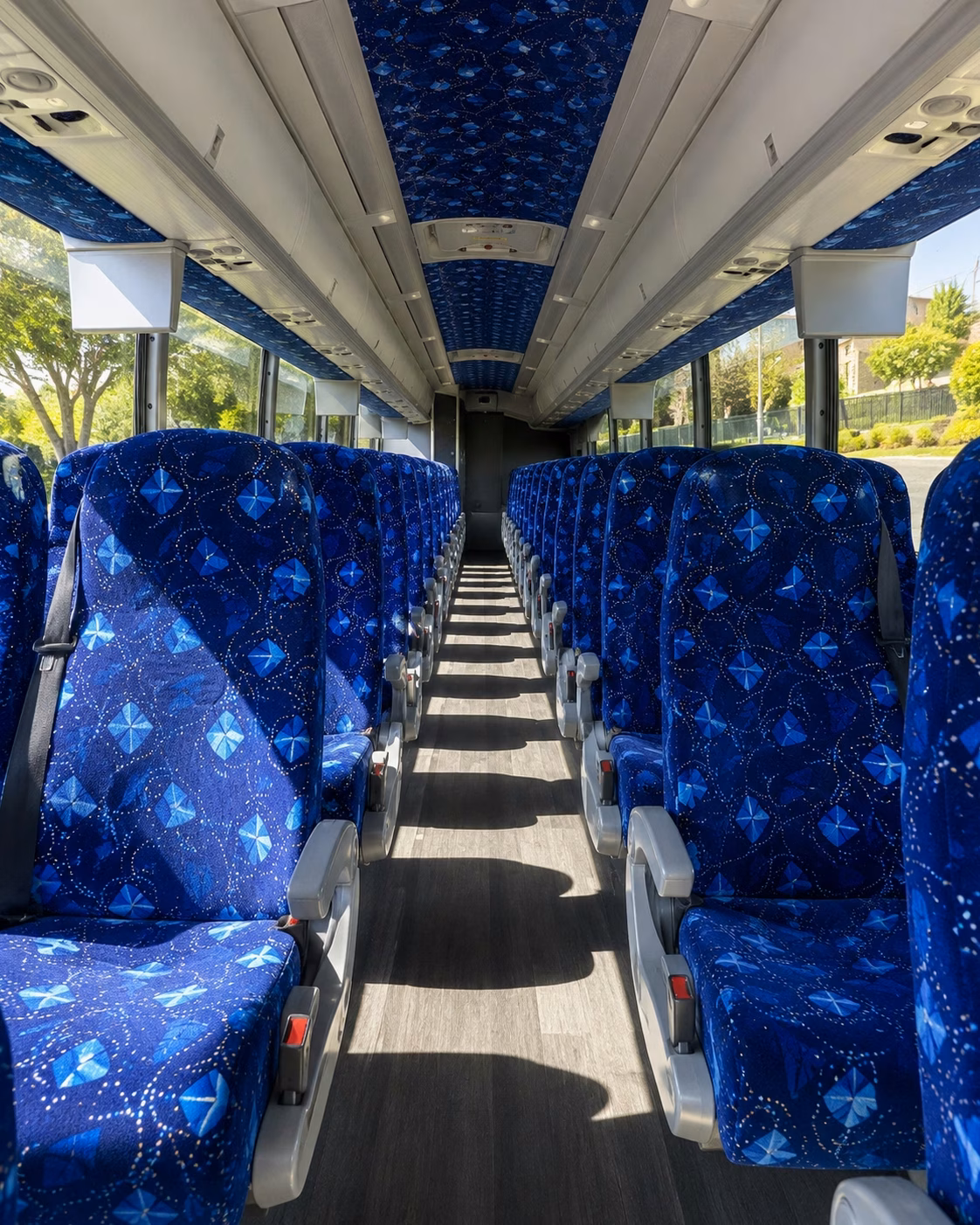 56 passenger charter bus interior